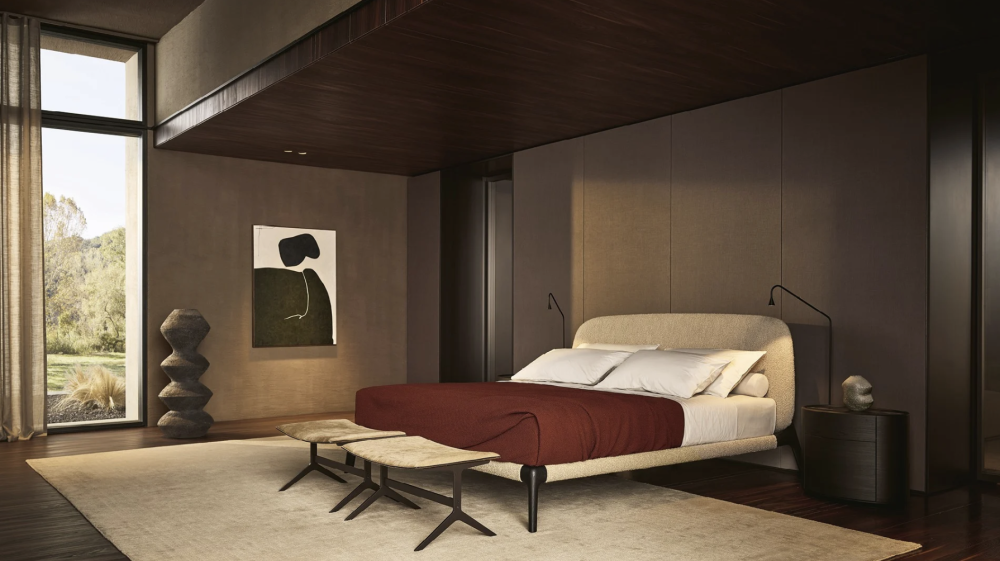 Poliform architectural Surface with Pivot system and curve bed