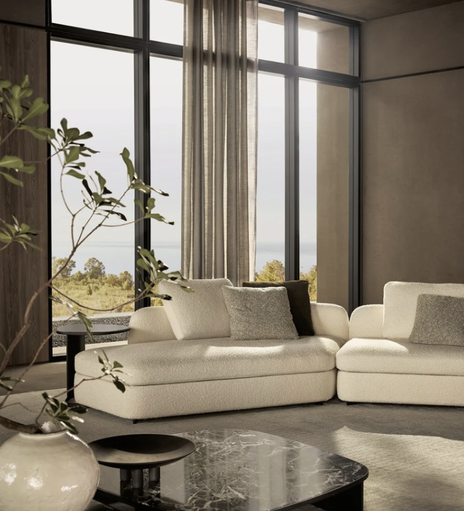 Poliform Saint Germain sofa with Koishi coffee table